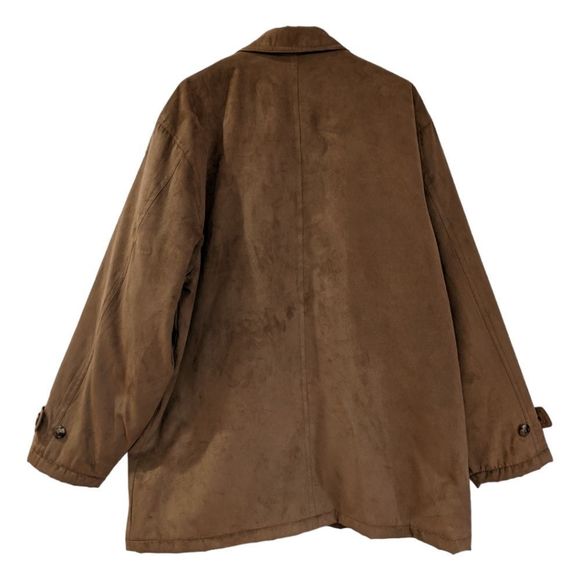 Cutter & Buck Men's Camel Tan Faux Suede Button & Zip Up Jacket Size XXL - Picture 2 of 11